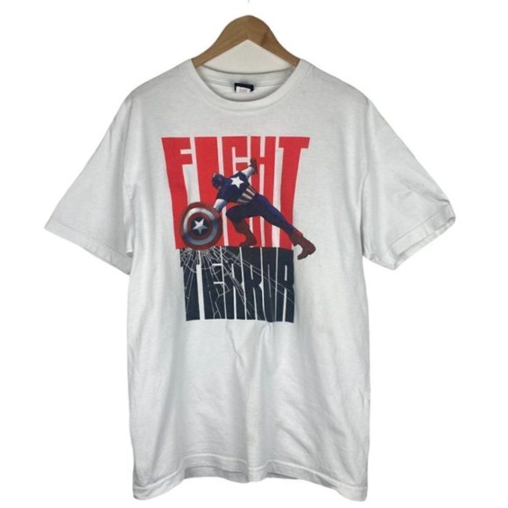 MAD ENGINE Marvel Comics Men's Captain America Fight Terror T Shirt US XL